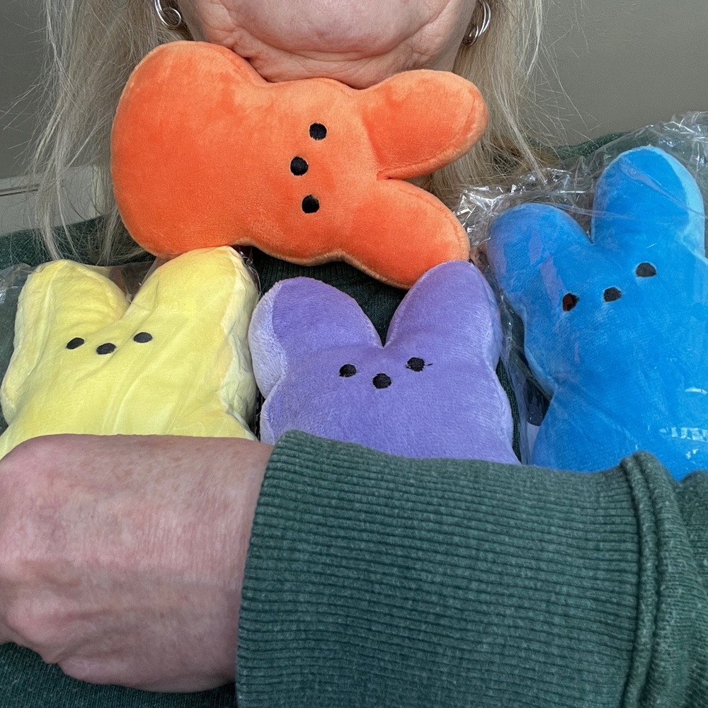 Bunny Set. 2 bunnies for $12. Pick your colors.  Approx 6”